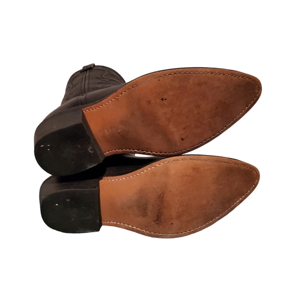 Masterson Boot Co. Black Leather Cowboy Western Boots Men's Size 8.5EW - Picture 8 of 10